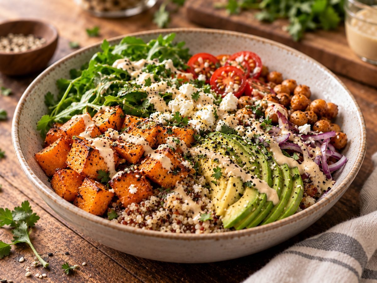 Roasted Sweet Potato & Quinoa Bowl